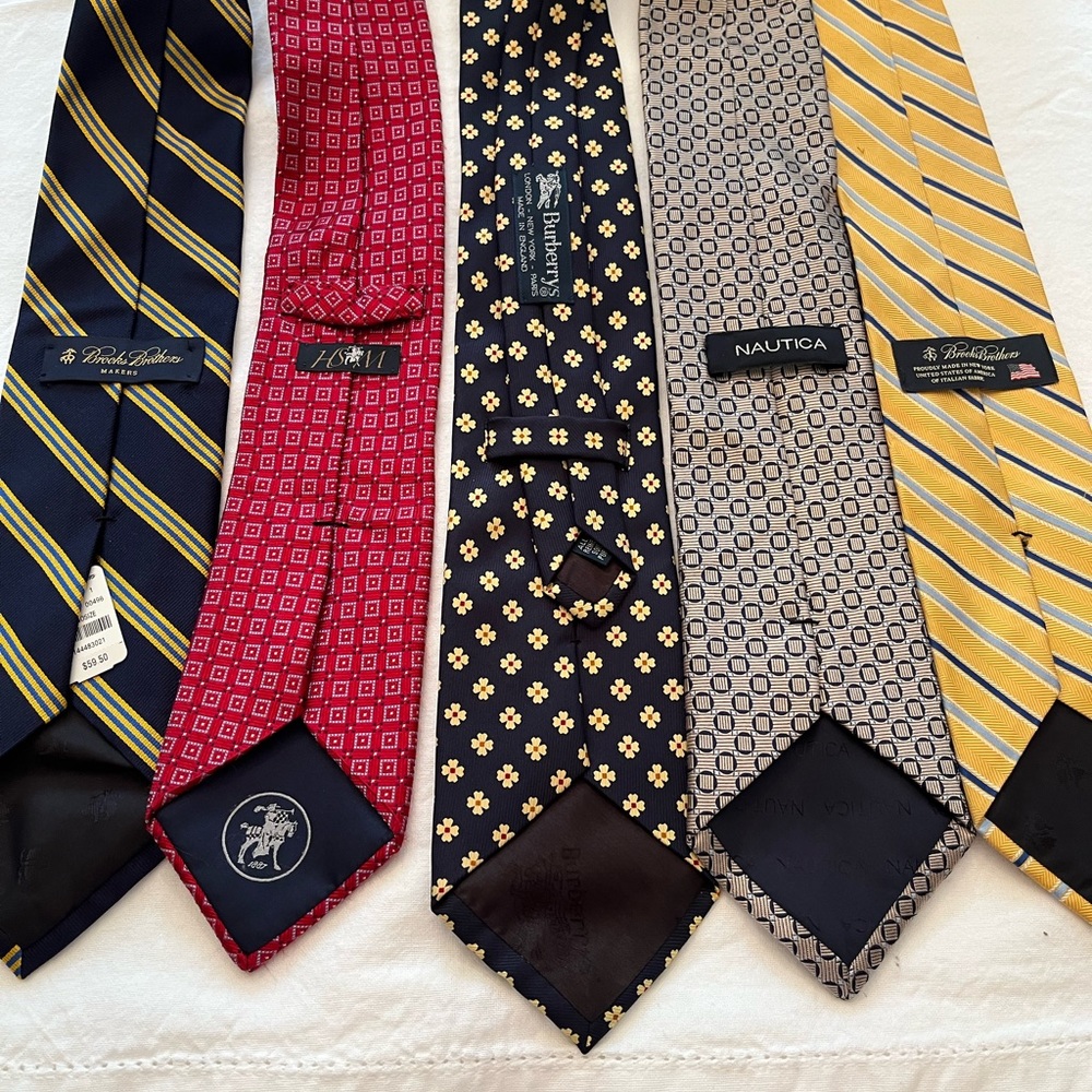 Burberry, Brooks Brothers, Nautica and others ties